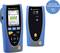 'Two blue SignalTEK CT devices with touchscreen functionality. On the left, the display shows test results. On the right, the front view without the display.'