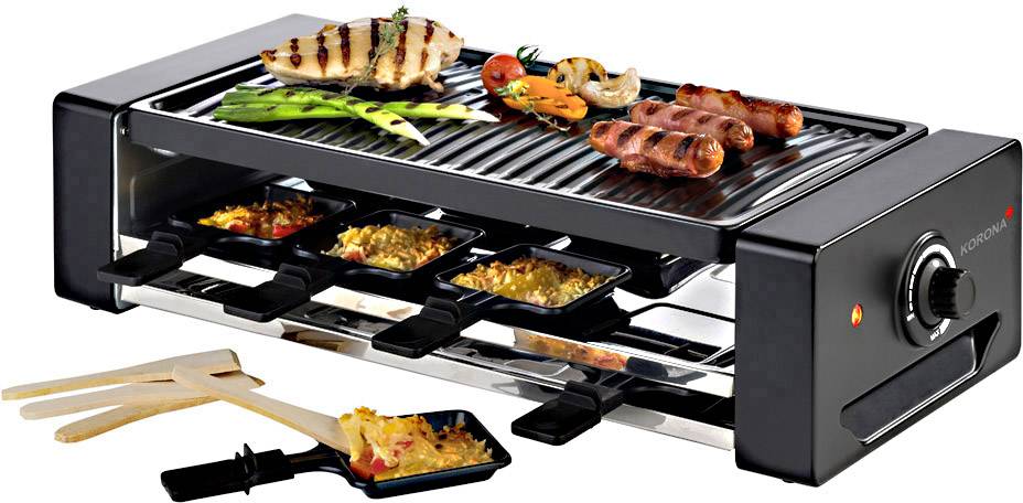 Image of Korona 45070 Raclette 8 pannikins Black, Silver