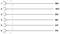 Diagram with six horizontal lines: 1 to BN, 2 to WH, 3 to BU, 4 to BK, 5 to GY, 6 to PK. Lines run parallel.