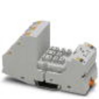 An electrical switching device with a grey housing and multiple connection terminals, suitable for installation in a control cabinet.