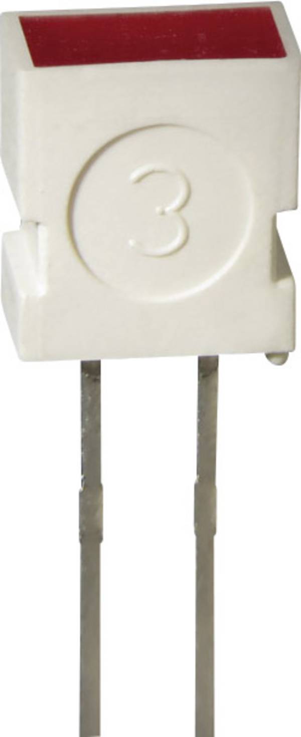 Kingbright L-1043 YD LED wired Yellow Rectangular 3.65 x 6.15 mm 4 mcd 100 ° 20 mA 2 V
