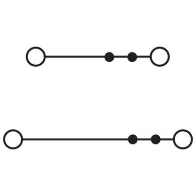 Two identical lines. The upper line has two short markings and appears shorter, although both lines are the same length.