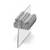 A transparent material with a structured, wavy edge that potentially refracts or disperses light.