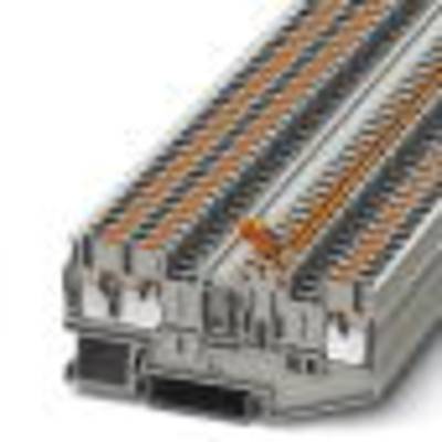A grey electrical connector with multiple connection rows, suitable for industrial applications.