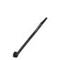 Black plastic cable tie, slightly angled in view.