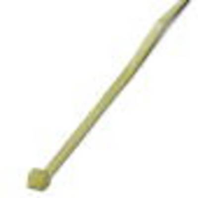 A single plastic cable tie, yellowish, positioned diagonally.