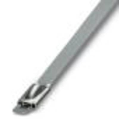 Metallic cable tie tool made of stainless steel, used for tightening and cutting cable ties.
