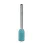A skating brush with a blue handle and metal stem, for cleaning ice equipment.
