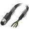 An XLR audio cable with three exposed wires at the end, suitable for audio connections and professional audio applications.