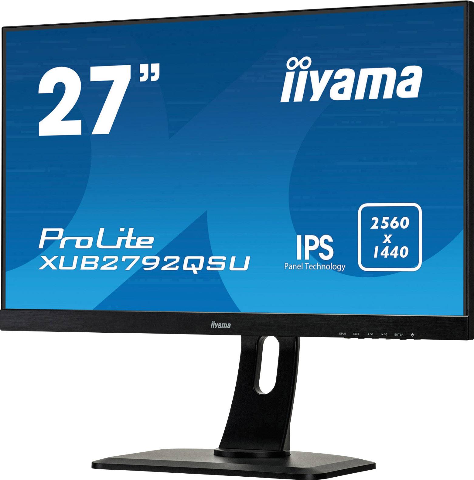 Iiyama ProLite XUB2792QSU-B1 LED EEC G (A - G) 68.6 cm (27 inch) 2560 x 1440 p 16:9 5 ms DisplayPort, DVI, HDMI™, USB, H-0