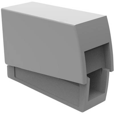 Grey, rectangular component with an opening on the front face, potentially a housing or connection module.