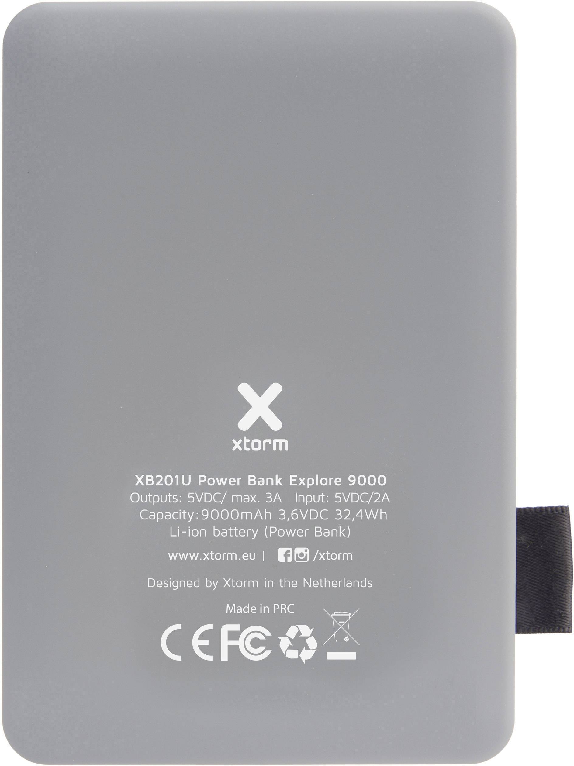 Xtorm by A-Solar Explore Micro-USB Power bank 9000 mAh Quick Charge 3.0 Li-ion Grey, White Status display-2