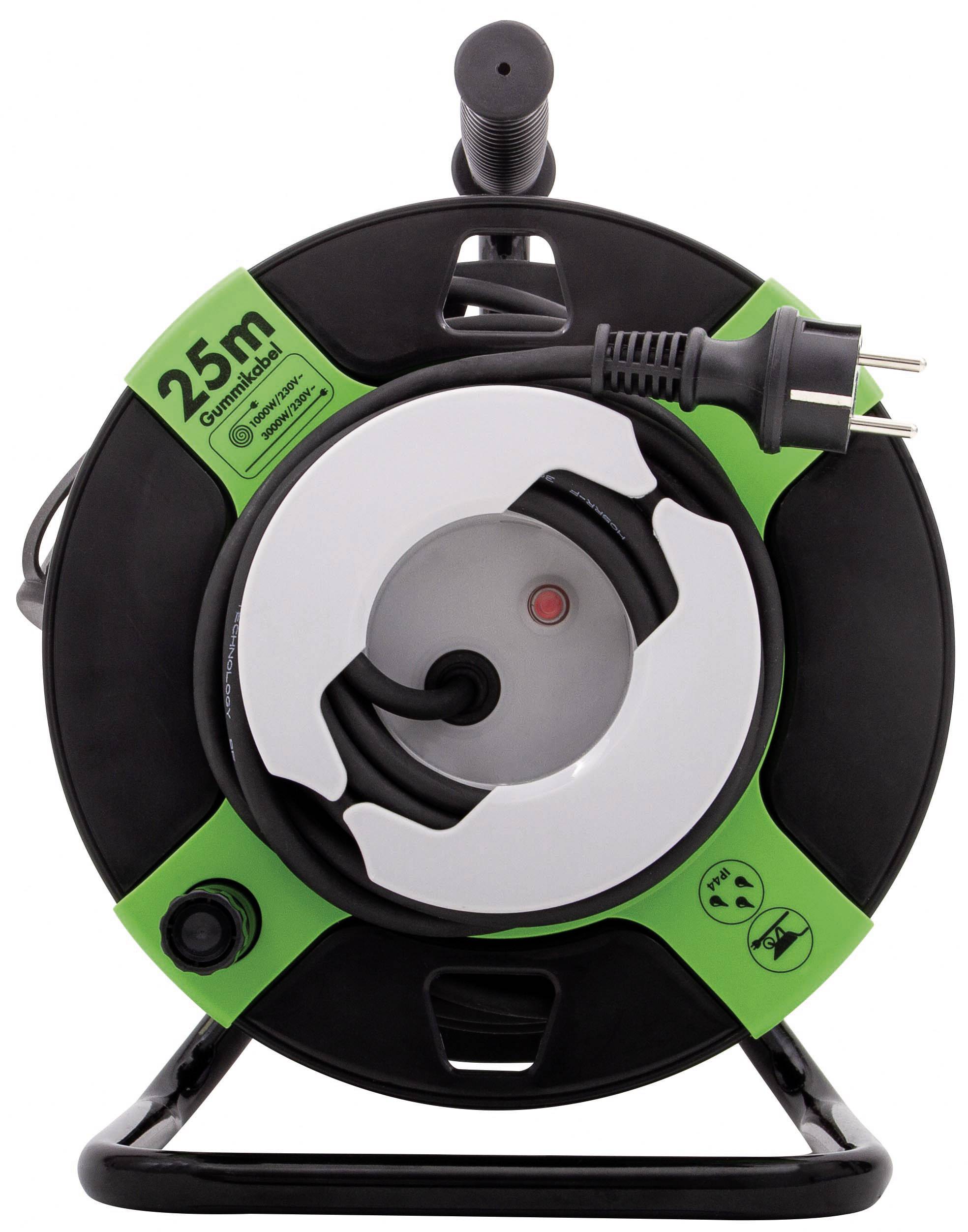 REV 0010505412 Cable reel 25.00 m Black PG rubber plug