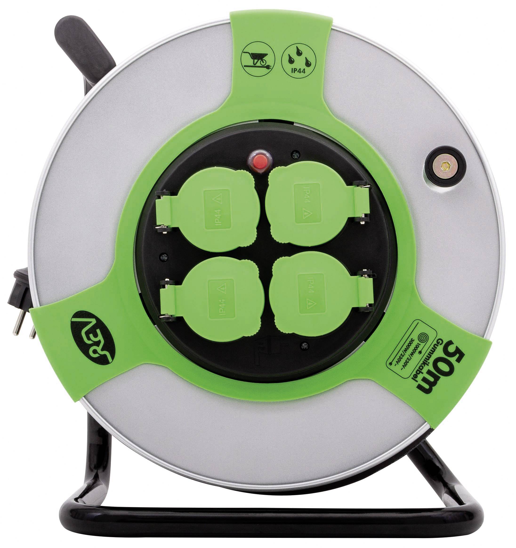 REV 0011218412 Cable reel 50.00 m Black PG plug