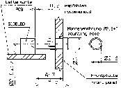 Technical drawing of a cross-section of a shaft with dimensions and dimensioning lines. Shows the mounting position and connection elements.