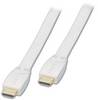 LINDY HDMI Cable HDMI-A plug, HDMI-A plug 1.00 m White 41161 Flat HDMI cable
