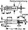 Technical drawing of a component with dimensional annotations in millimetres. Top: Tubular form with details of the anode. Bottom: Further dimensional details and specifications.