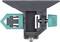 A grey and green Wolfcraft tool for measuring angles and marking tiles; enables precise work.