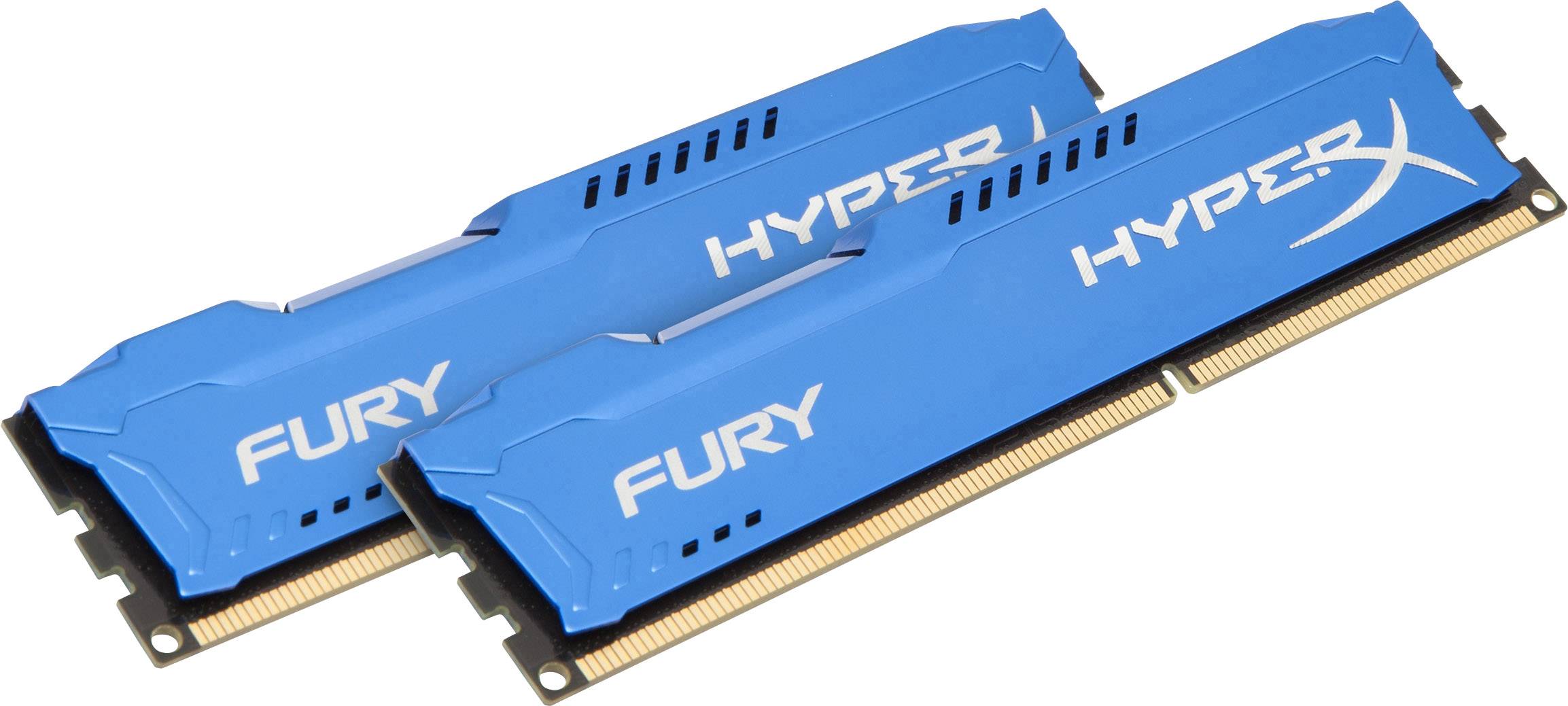 HyperX Fury PC RAM kit DDR3 16 GB 2 x 8 GB Non-ECC 1333 MHz 240-pin DIMM CL9 HX313C9FK2/16