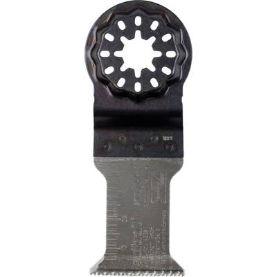 Essay for multi-functional tool with saw blade and star-shaped mount for precise cuts in wood and plastic.