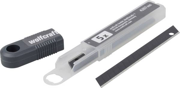 Wolfcraft 4207000 Snap-off blades "Profi Sharp" 9 mm black 5 pc(s)