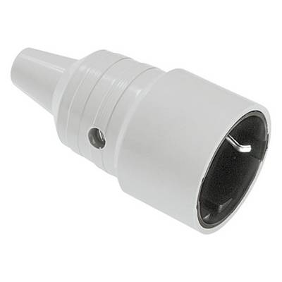 White European plug, close-up. Primarily used for electrical connections in household appliances.