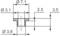 Technical drawing of a component with bore dimensions: Diameter 7.1 at the top, 3.8 at the bottom; lateral dimensions 2.5 and 3.5.