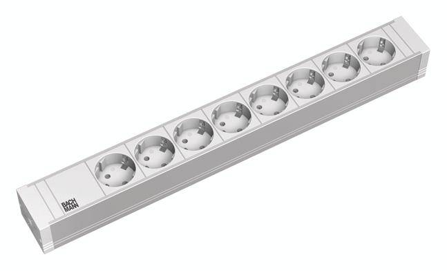Bachmann 333.601 19 inch Server rack cabinet power strip 1.5 U PG socket Light grey