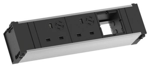 Bachmann 912.045 Power strip (w/o switch)  Aluminium , Black PG connector