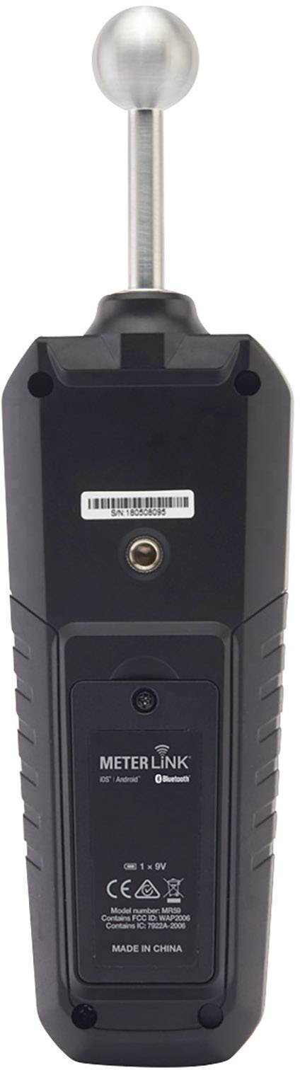 A hand-held measuring device with a metallic ball at its tip, marked with 'METERLiNK', suitable for measurements in the technical field.