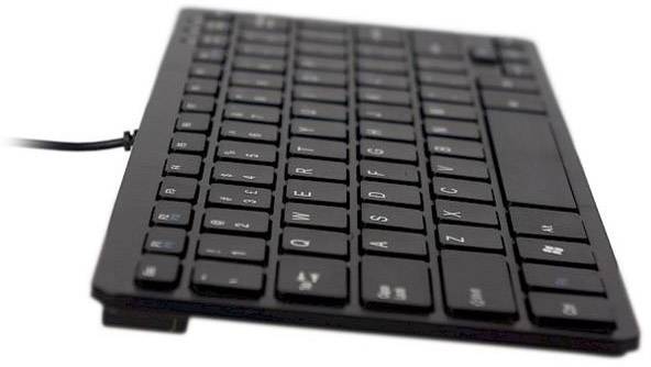 R-GO Tools Compact USB Keyboard Scandinavian, QWERTY Black 
