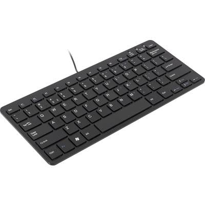 R-GO Tools Compact USB Keyboard English, QWERTY Black Ergonomic-0