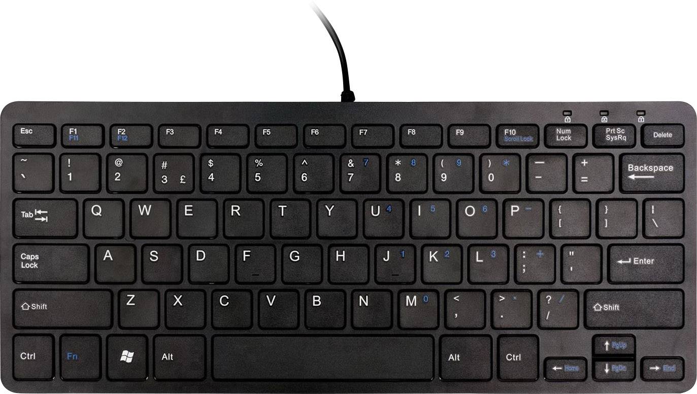R-GO Tools Compact USB Keyboard English, QWERTY Black Ergonomic-3