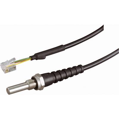 'Temperature sensor with RJ connector and various cables, suitable for electronic connections.'