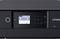 A black printer with a screen in the centre displays options for 'Copy', 'Print Photo' and 'Scan'. To the left is the power button.