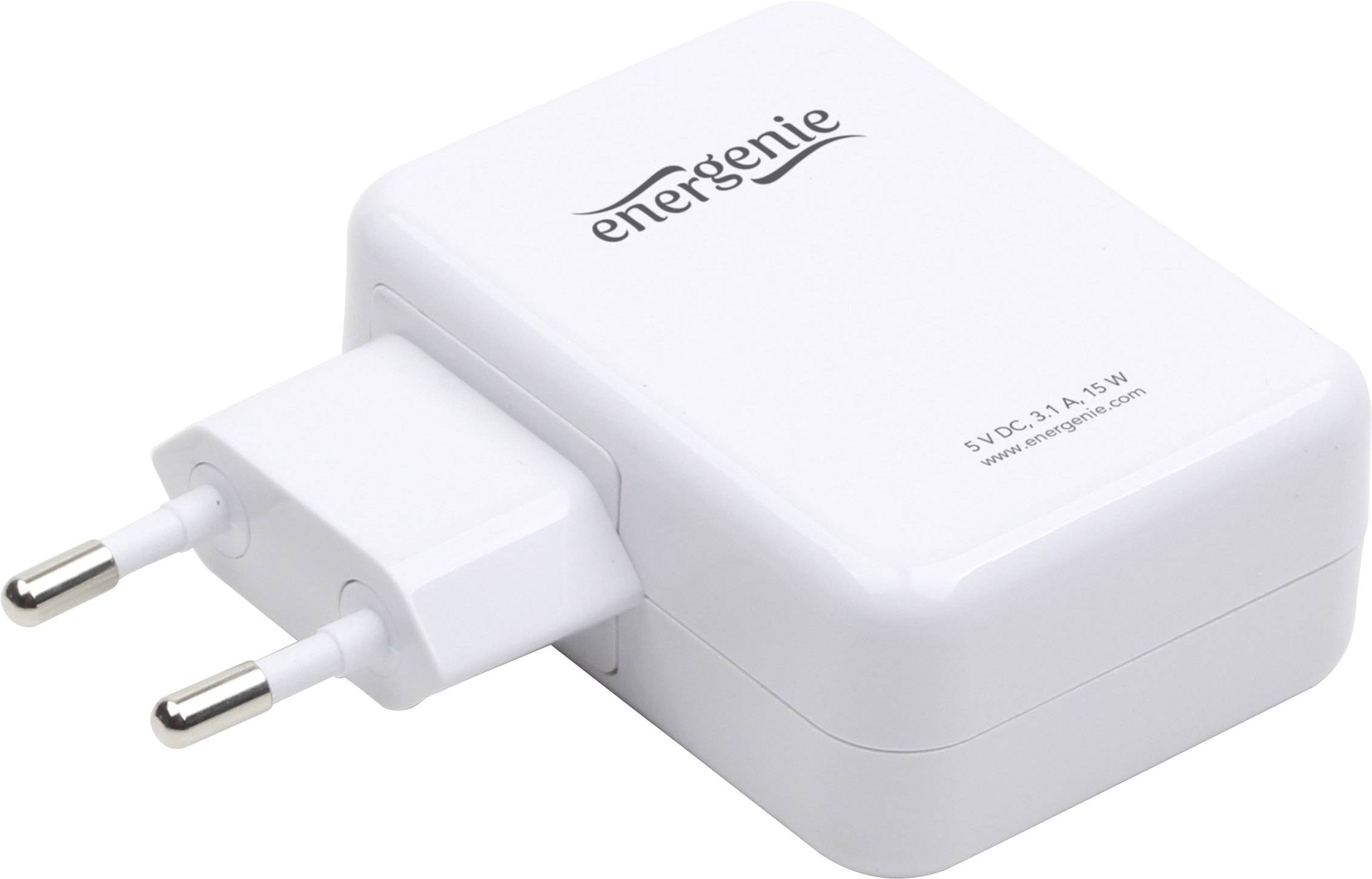 Energenie Uni-4-fach USB charger 15 W USB White Mains socket-1