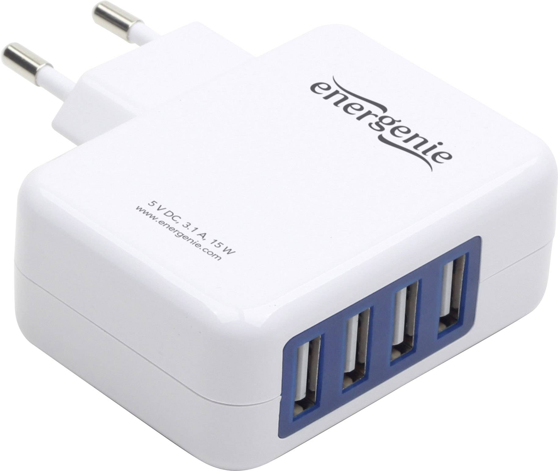 Energenie Uni-4-fach USB charger 15 W USB White Mains socket-3