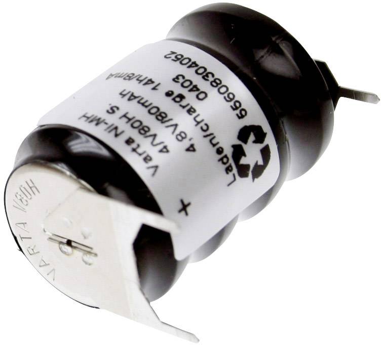 Varta V4/80H-SLF ++/- Button cell (rechargeable) 80H NiMH 80 mAh 4.8 V 1 pc(s)