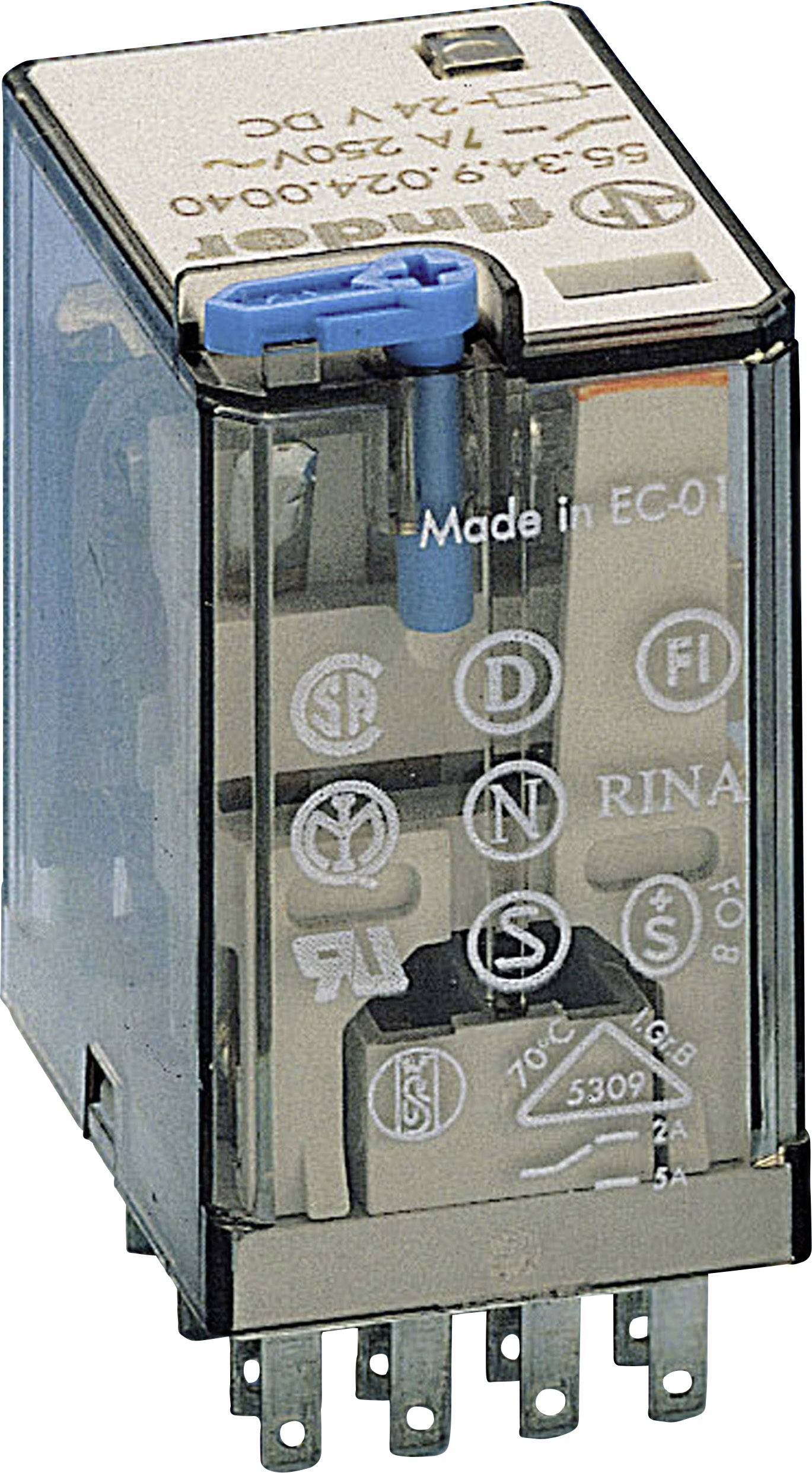 Finder 55.34.9.024.0000 Plug-in relay 24 V DC 7 A 4 change-overs 1 pc(s)