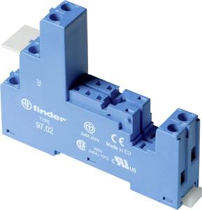 Finder 97.02 Relay socket   Finder 46.52 (L x W x H) 82.9 x 15.8 x 35.3 mm  1 pc(s)