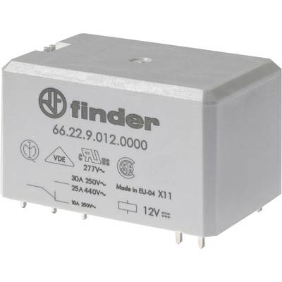 Finder 66.22.9.024.0000 PCB relay 24 V DC 25 A 2 change-overs 1 pc(s)-0