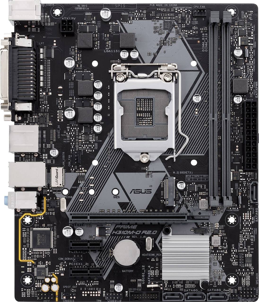 Asus PRIME H310M-D R2.0 Motherboard PC base Intel® 1151v2 Form factor (details) Micro-ATX Motherboard chipset Intel® H37-1