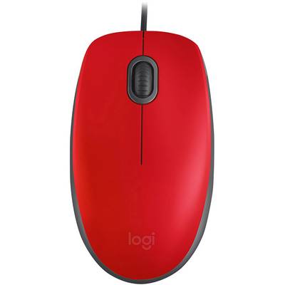 Logitech M110 SILENT  Mouse USB   Optical Red 3 Buttons 1000 dpi Built-in scroll wheel