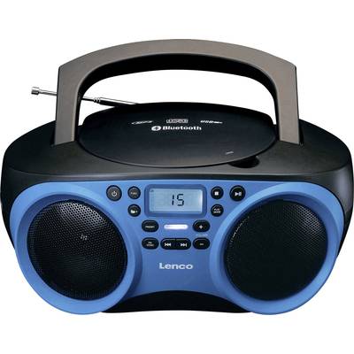 Lenco SCD-501 Radio CD player FM AUX, Bluetooth, CD, USB   Blue, Black