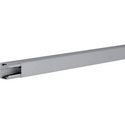 A grey metal trunking, square in shape, used for cable management.