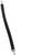 A black cable, partially stripped with visible copper wires at both ends. It is smooth and cylindrical throughout.