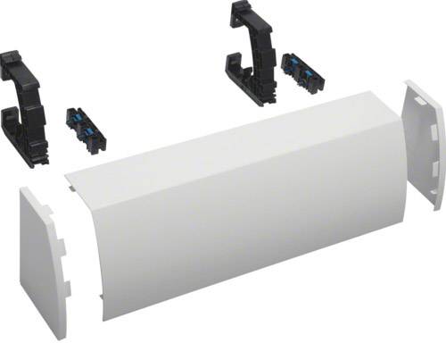 White plastic housing with side covers and black mounting clips.