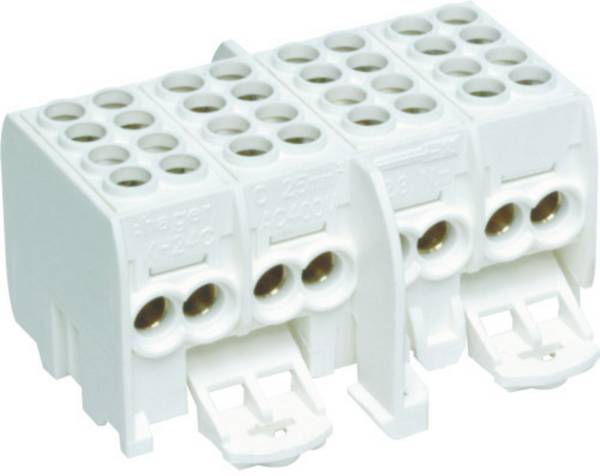 Hager KH24C HAGER KH 24 C4P white connection block Terminal Multicolour 4-pin 80 A 1 pc(s)