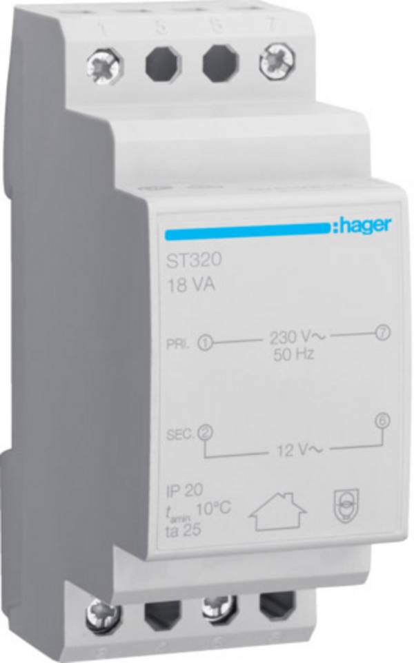 Hager ST320 Safety transformer 12 V 1.5 A