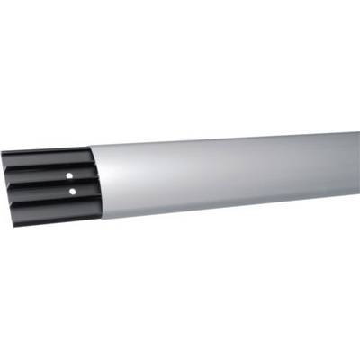A long, silver metal cylinder encloses a black section that has holes.